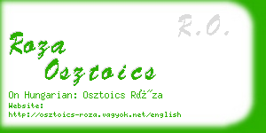 roza osztoics business card